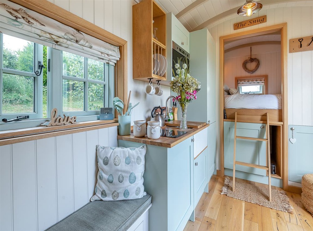 Open plan living space (photo 3) at Herbies Shepherd Hut in Nottingham, Leicestershire