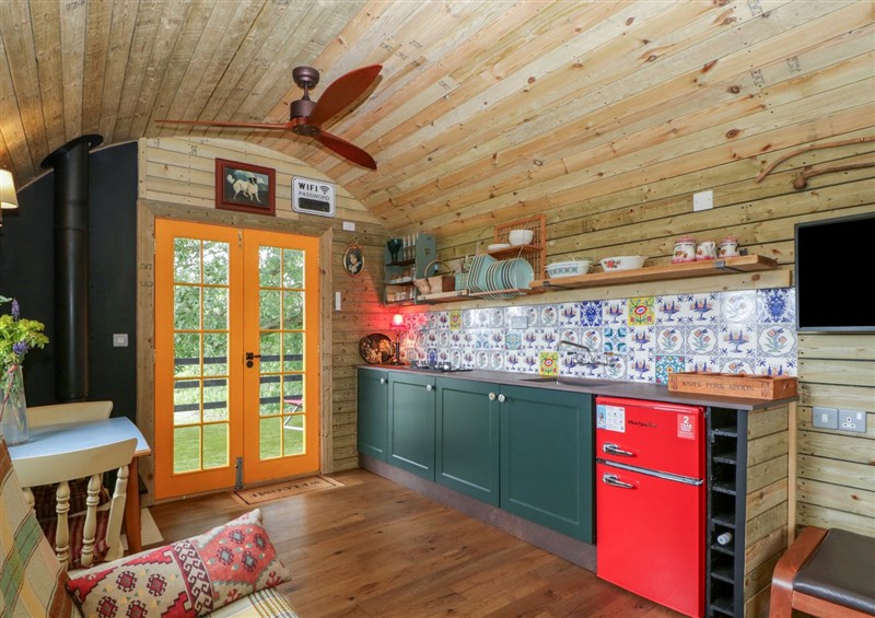 Kitchen at Hercules Shepherds Hut, Congresbury