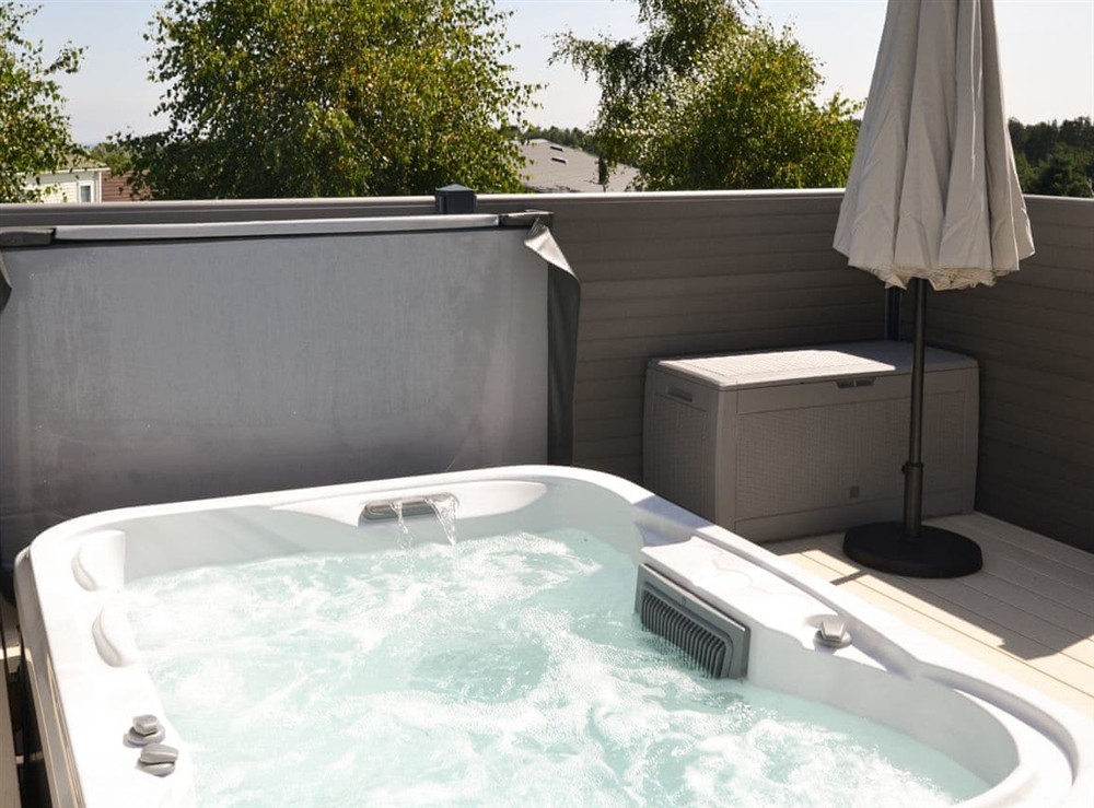 Hot tub at Herdwick Lodge in Swarland, near Morpeth, Northumberland