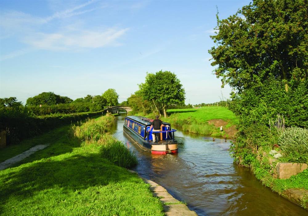 Macclesfield Canal at Heritage Wharf in Stoke-On-Trent, Staffordshire