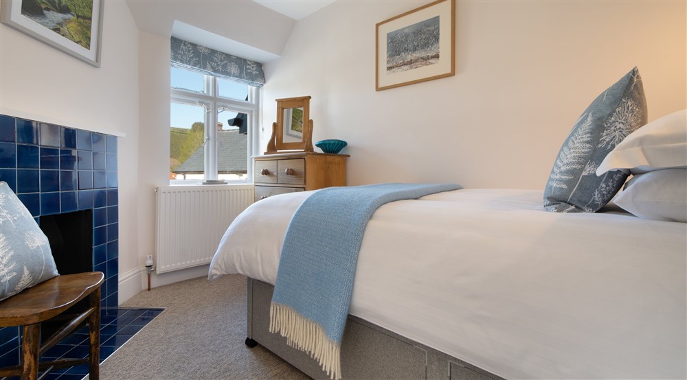 One of the single bedrooms at Heron View in Malmsmead, Exmoor