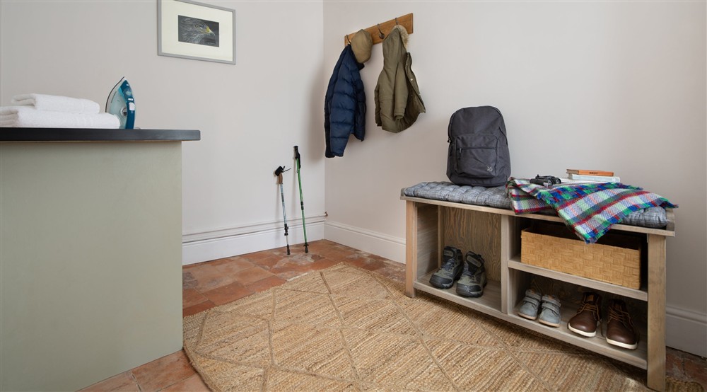 The boot room at Heron View in Malmsmead, Exmoor