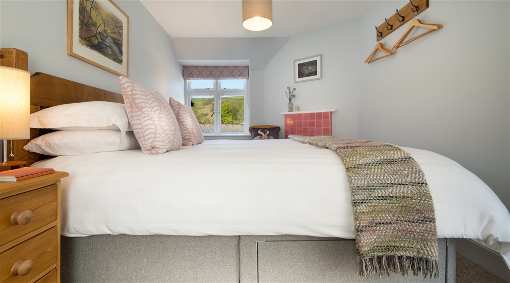 The double bedroom at Heron View in Malmsmead, Exmoor