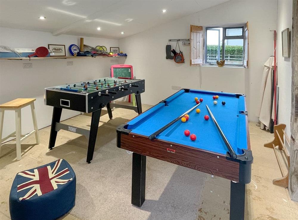 Games room at Herrock View in Knill, near Presteigne, Herefordshire