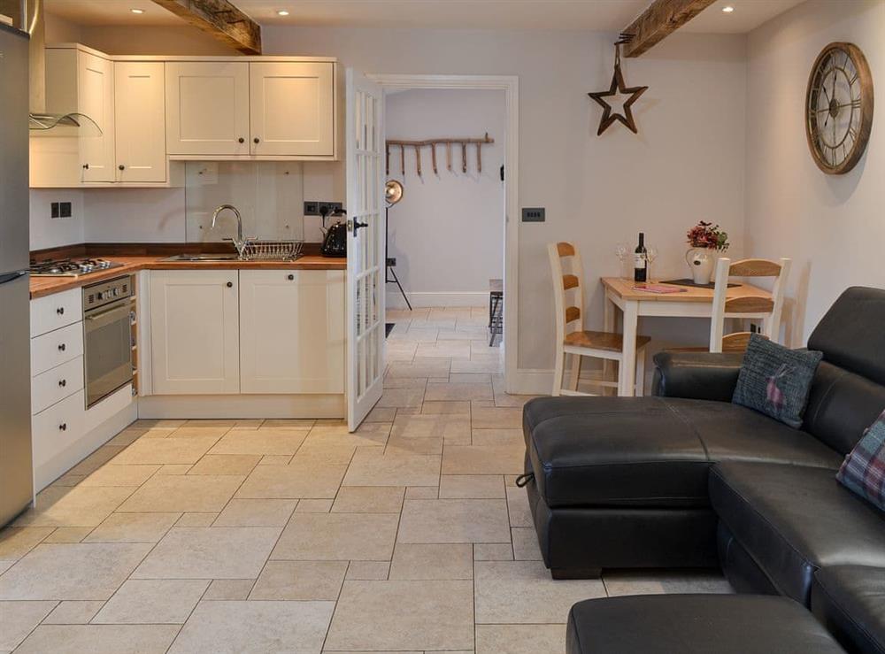 Open plan living space at Hetton Byre in near Chatton, Alnwick, Northumberland