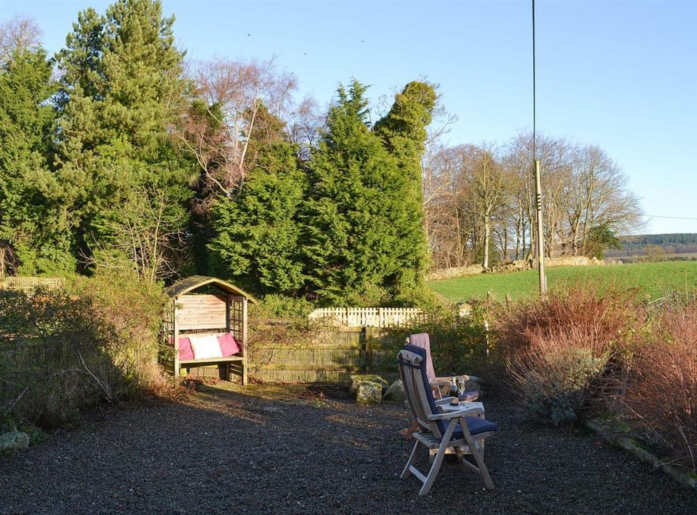 Outdoor area at Hetton Byre in near Chatton, Alnwick, Northumberland