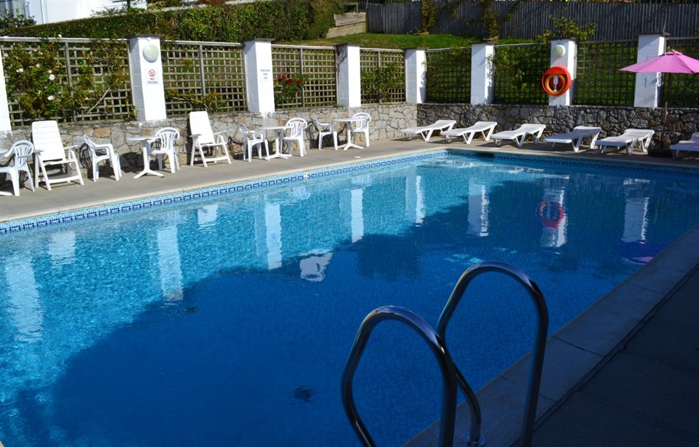There is a pool