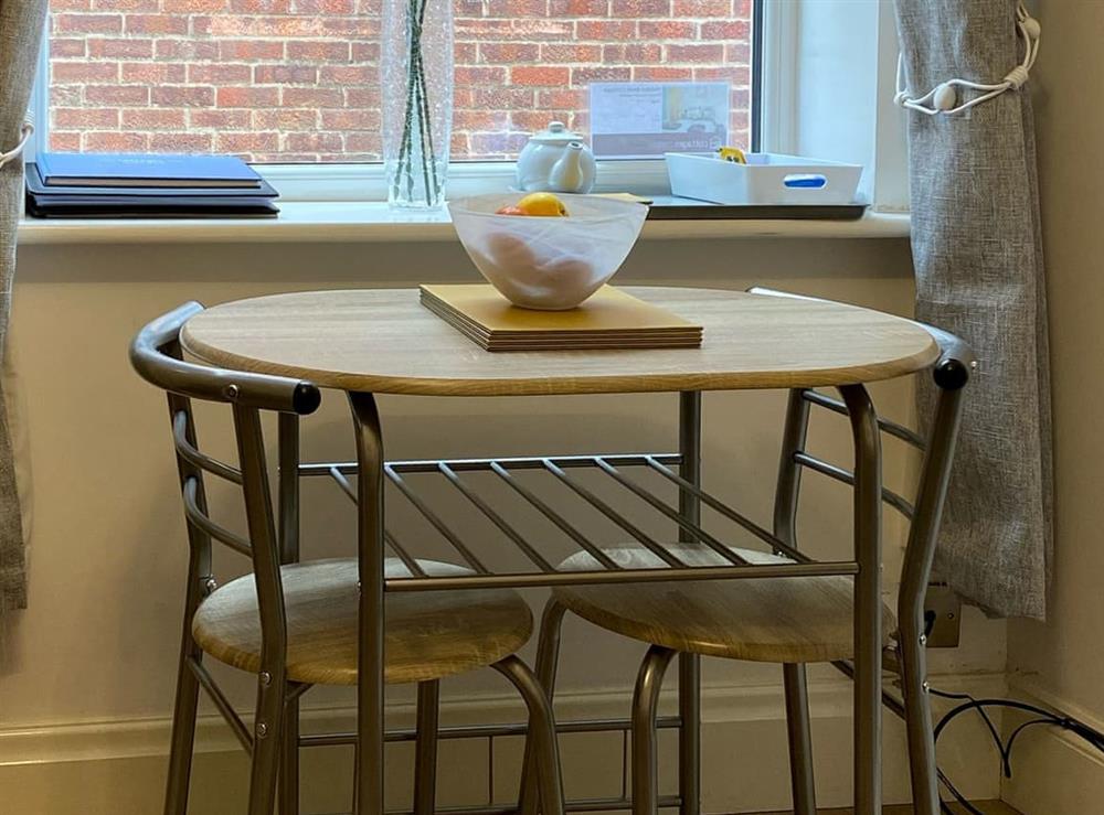 Charming dining area at Hidden Gem Cottage in Driffield, North Humberside