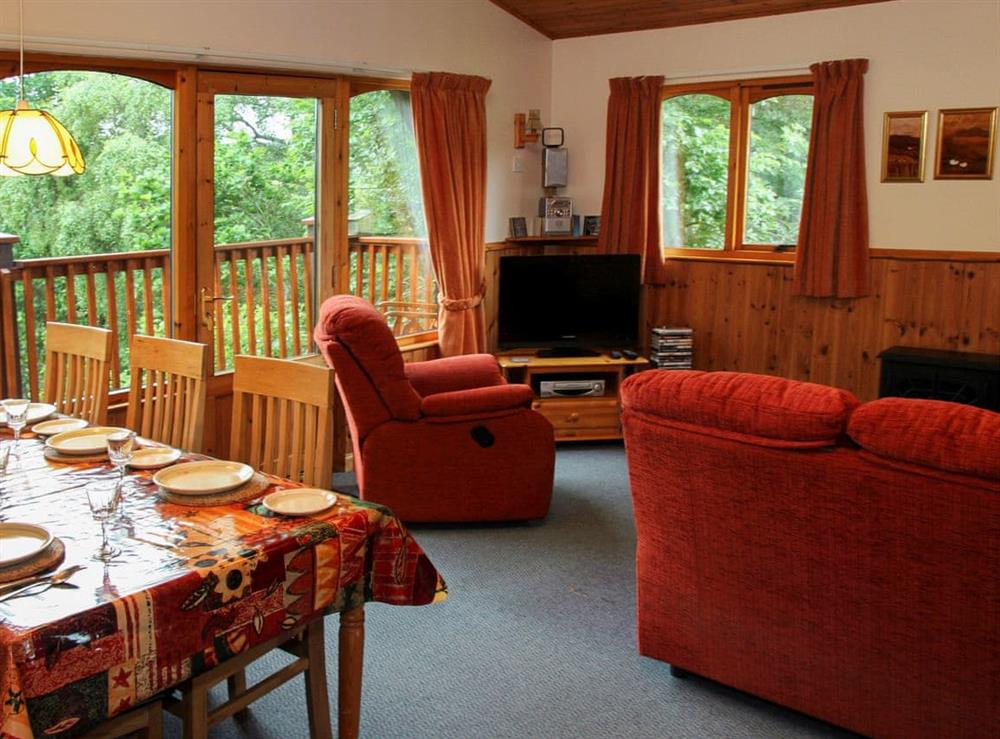 Comfortable living area at Treetops Lodge, 