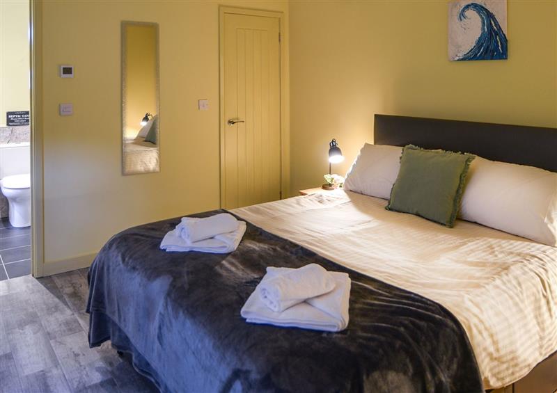 This is the bedroom at Hideaway at Coomb Bank Farm, Axminster