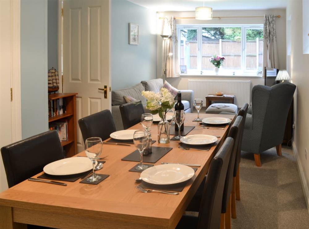 Dining area at Hideaway Cottage in Kingsgate, near Broadstairs, Kent