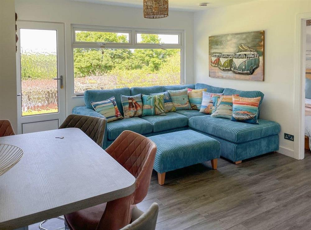 Open plan living space at Hideaway in Dartmouth, Devon