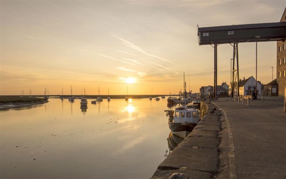 Wells harbour at dawn at Hideaway House, Wells-next-the-Sea
