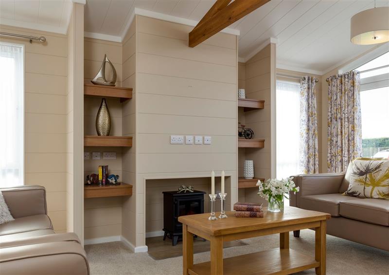 The living room at Hideaway Lodge, Runswick Bay