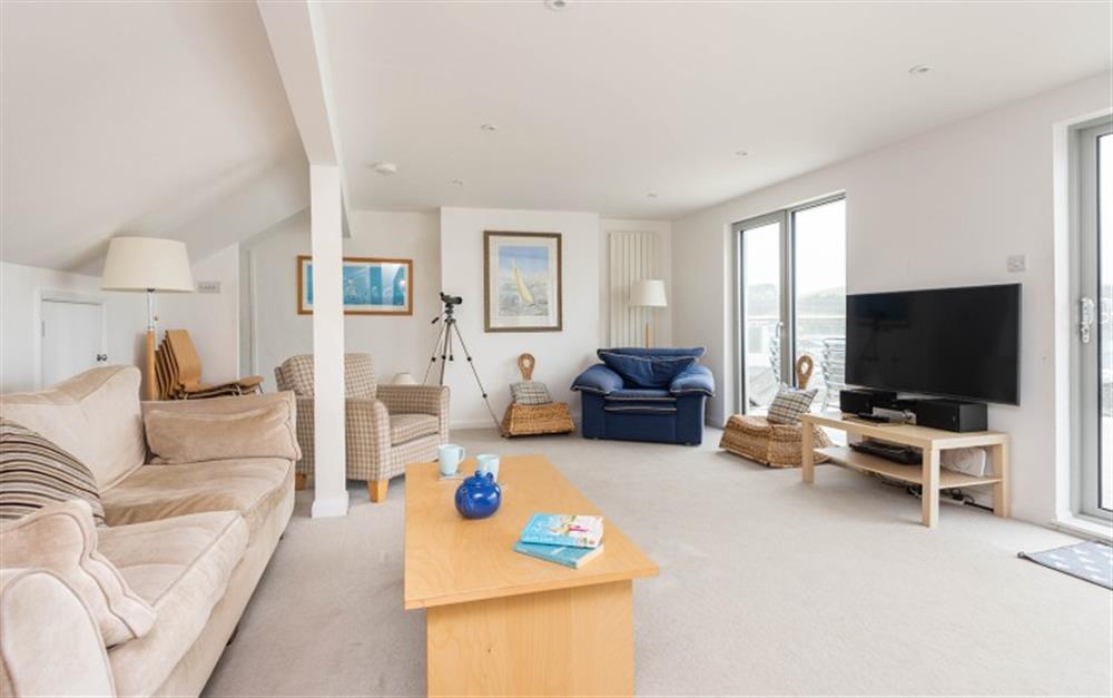 Another view showing the large living space. at Hideaway in Salcombe