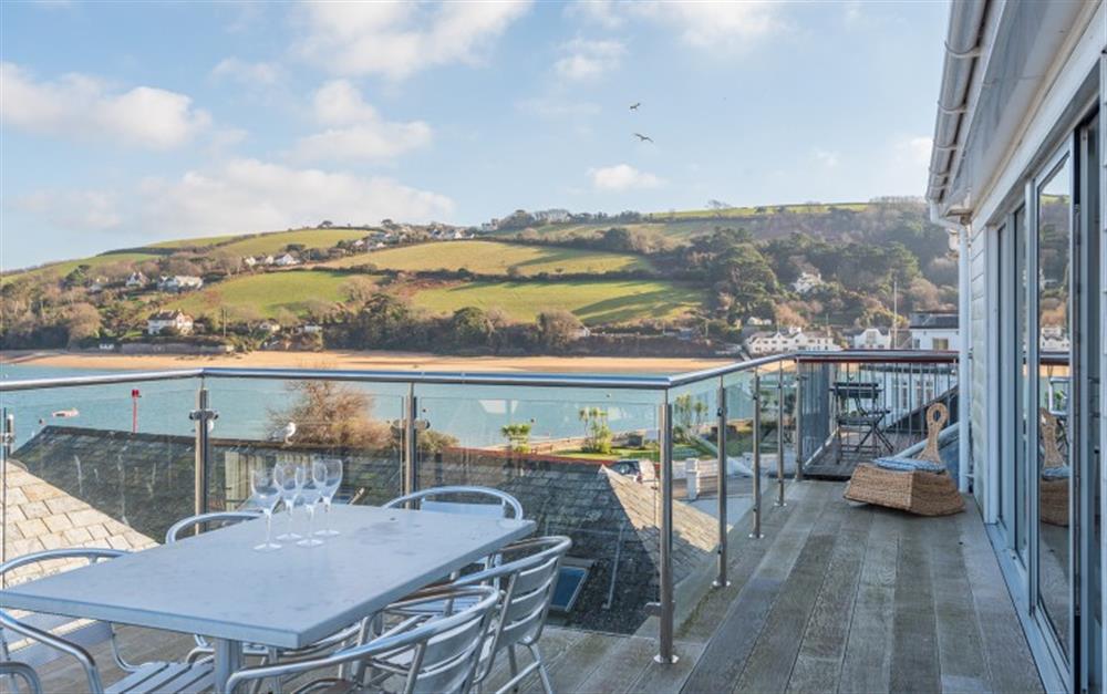 The view from the balcony. at Hideaway in Salcombe