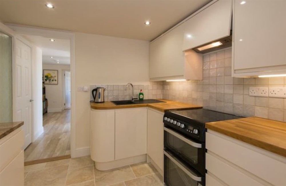 Kitchen area at Hideaway in St Mawes, Cornwall