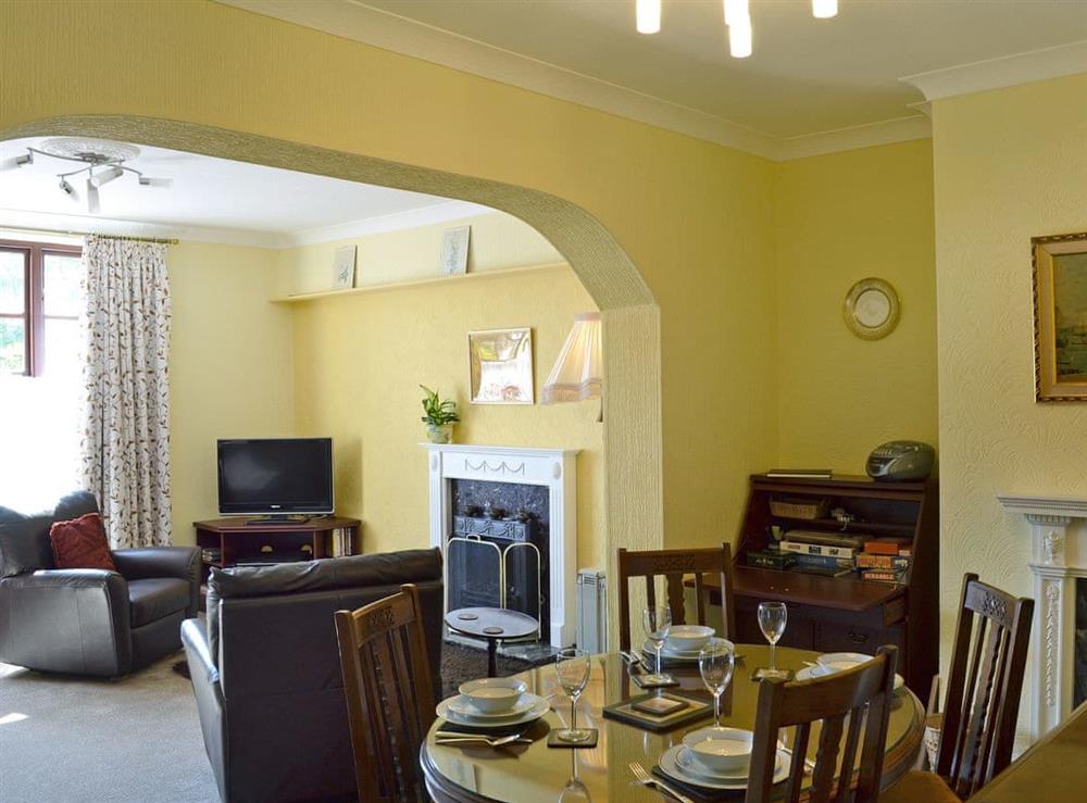 Elegant living/dining room at High Bank in Bunbury, Cheshire