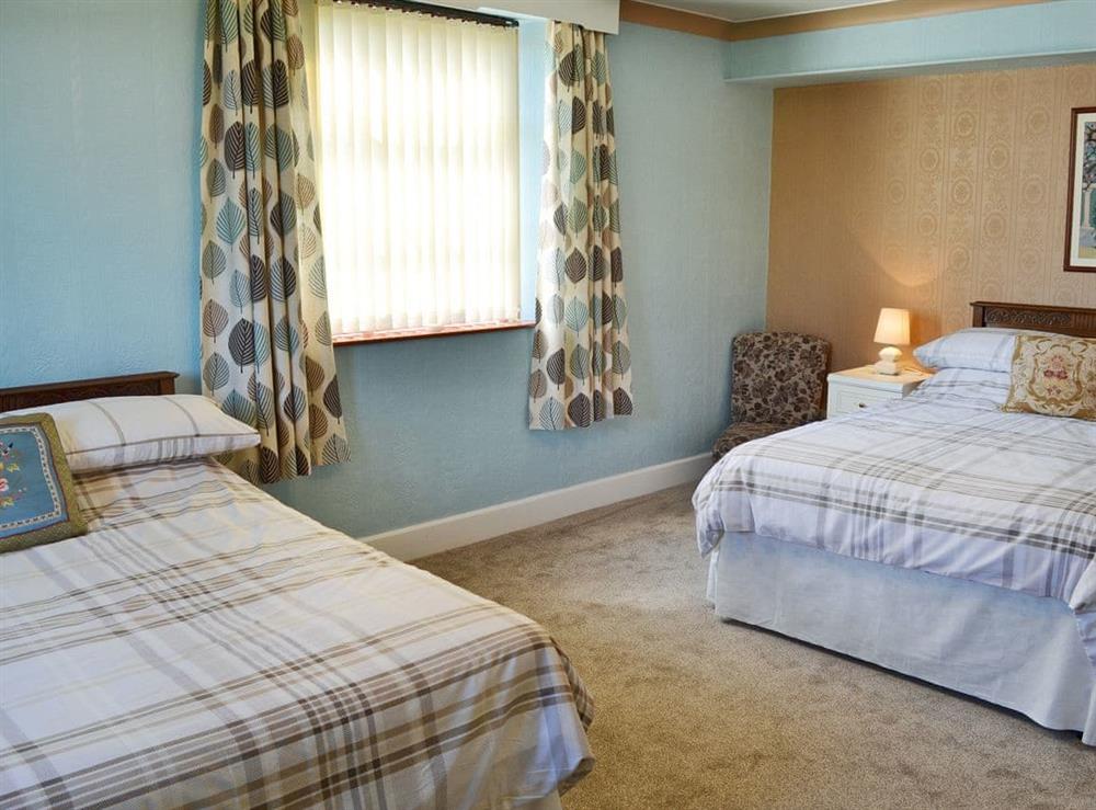 Generous sized�bedroom with 2 double beds at High Bank in Bunbury, Cheshire