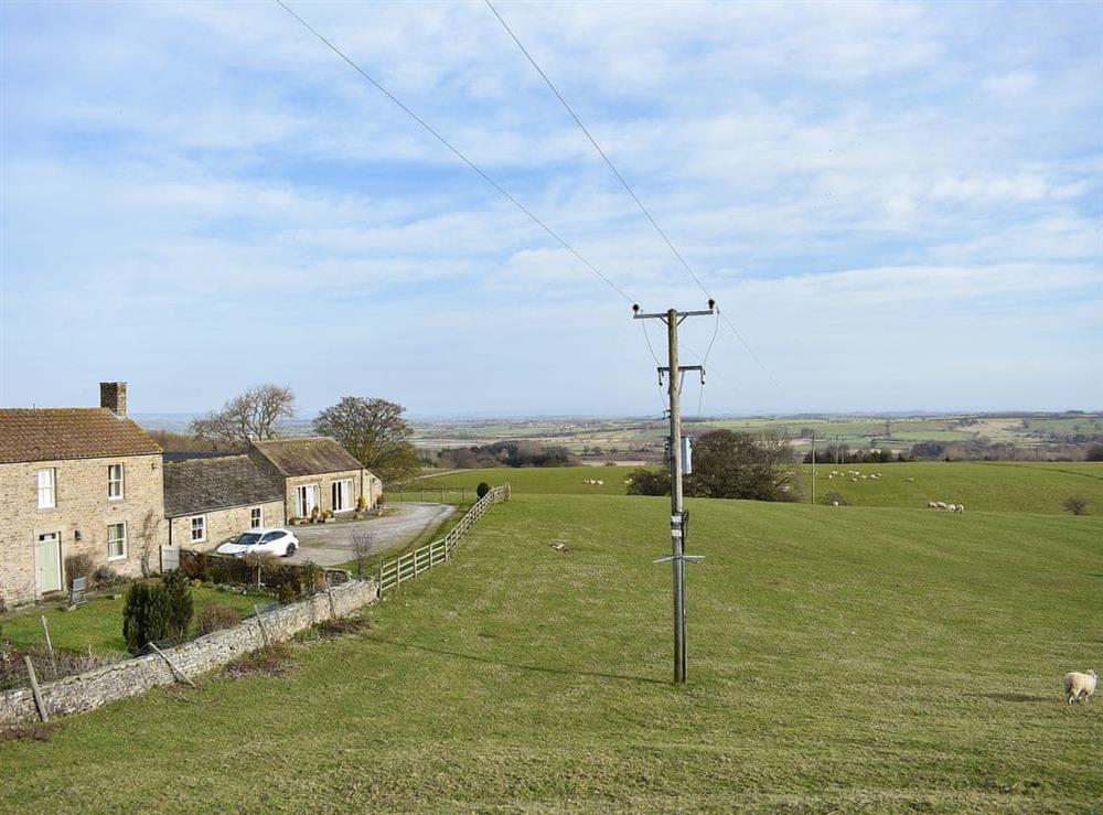 Set on a working farm in an elevated position in the Yorkshire Dales