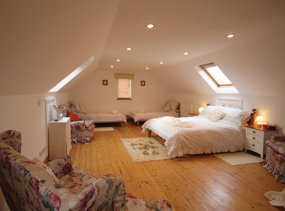 Double bedroom at High Farm Barn in Stanfield, near Fakenham, Norfolk