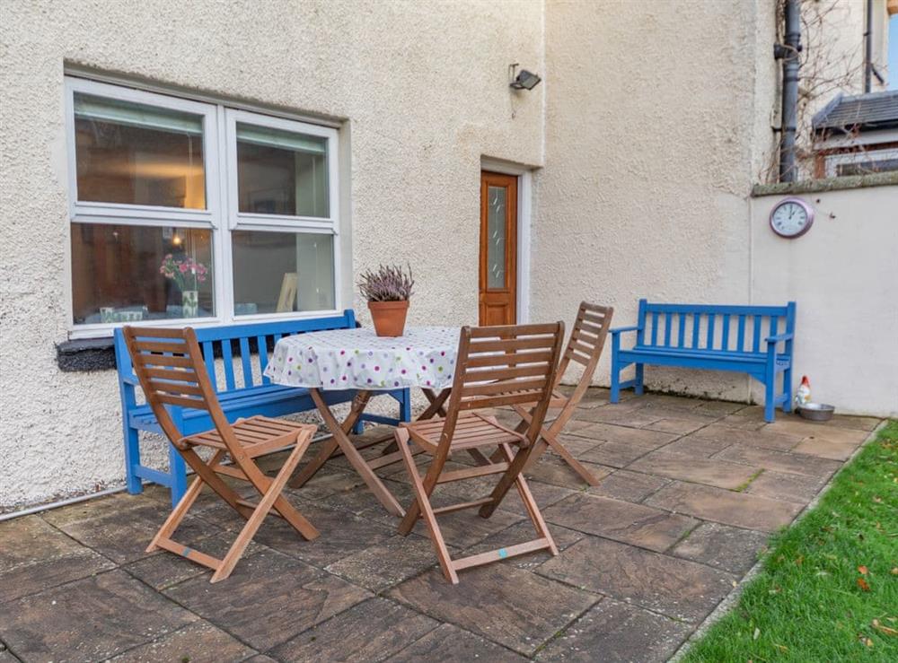 Sitting-out-area at High Greens Cottage in Berwick upon Tweed, Northumberland