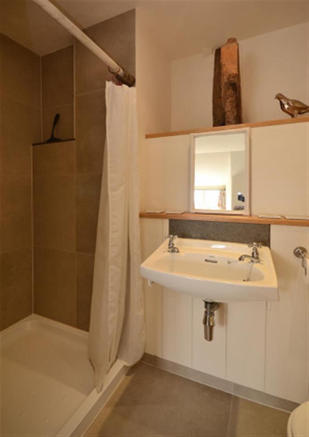 The en suite shower room. at High House Farm East Wing in East Portlemouth