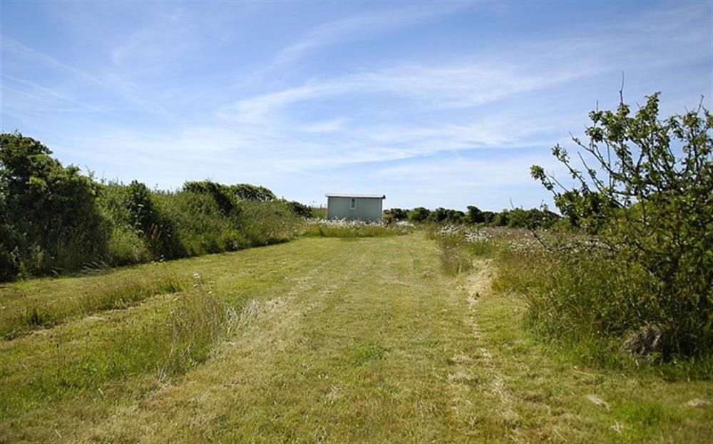 The games field and hut at High House Farm East Wing in East Portlemouth