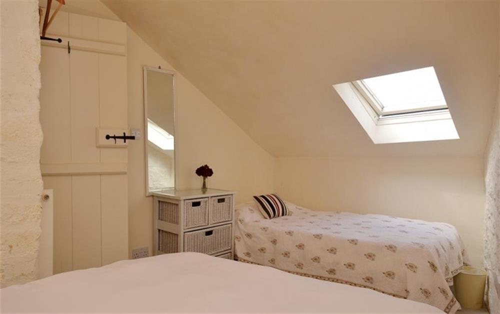 The single bed in the second double bedroom. at High House Farm East Wing in East Portlemouth