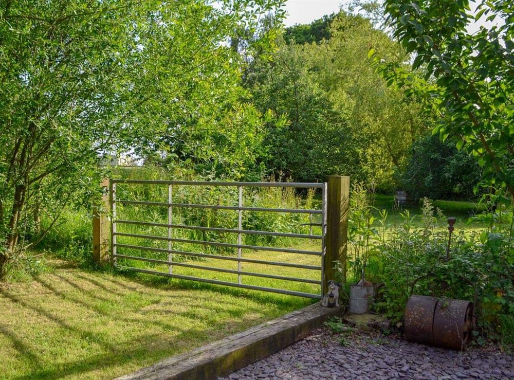 Entrance to the orchard at High House Holiday Cottage in Hooe, near Battle, E. Sussex., East Sussex