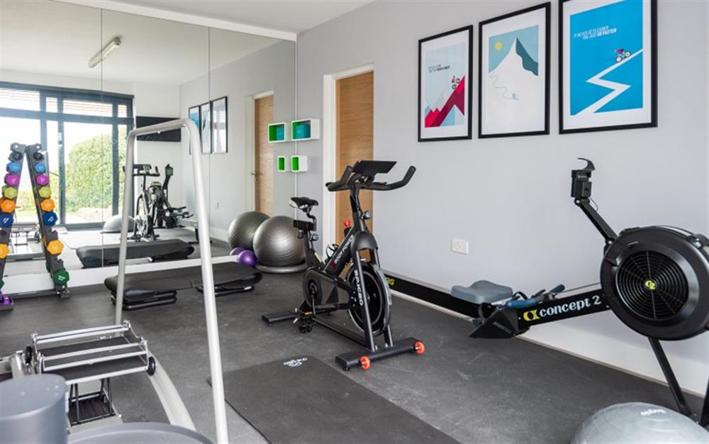 The gym at High House in Salcombe