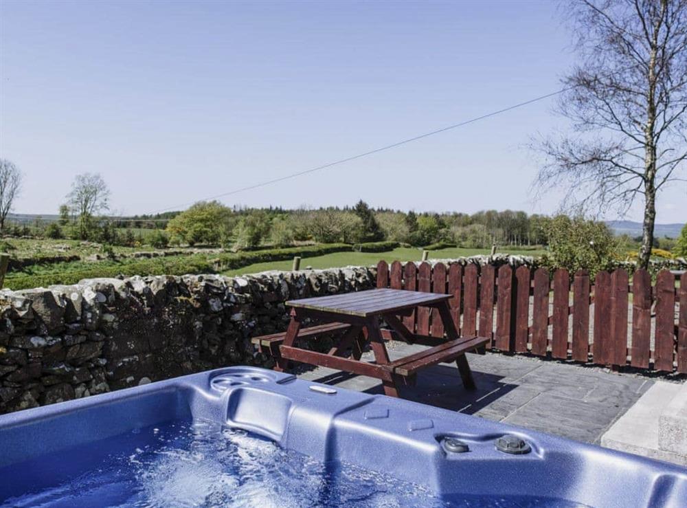 Private hot tub for 6 (photo 2) at High Kirkland Holiday Cottages: Cottage 2 in Kirkcudbright, Kirkcudbrightshire