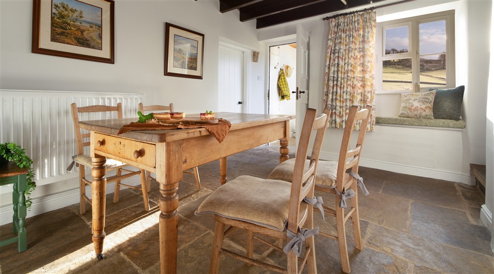 The dining room at High Lidmoor Farmhouse in Kirkbymoorside, North Yorkshire