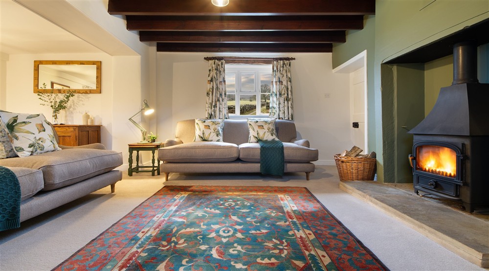 The sitting room at High Lidmoor Farmhouse in Kirkbymoorside, North Yorkshire