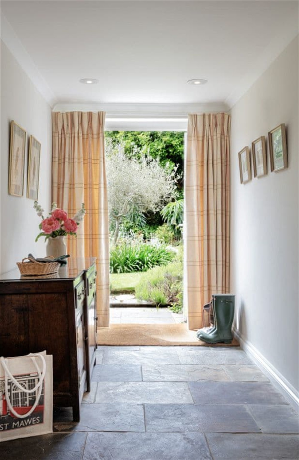 Hallway at High Meadows in St Mawes, Cornwall