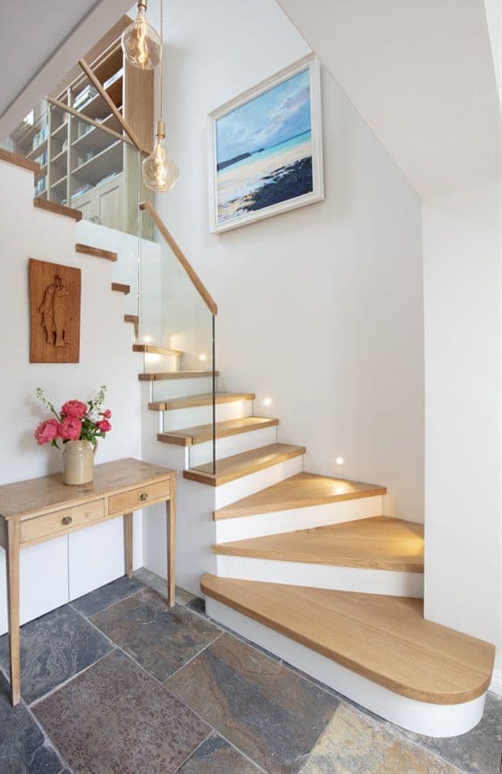 Stairs at High Meadows in St Mawes, Cornwall