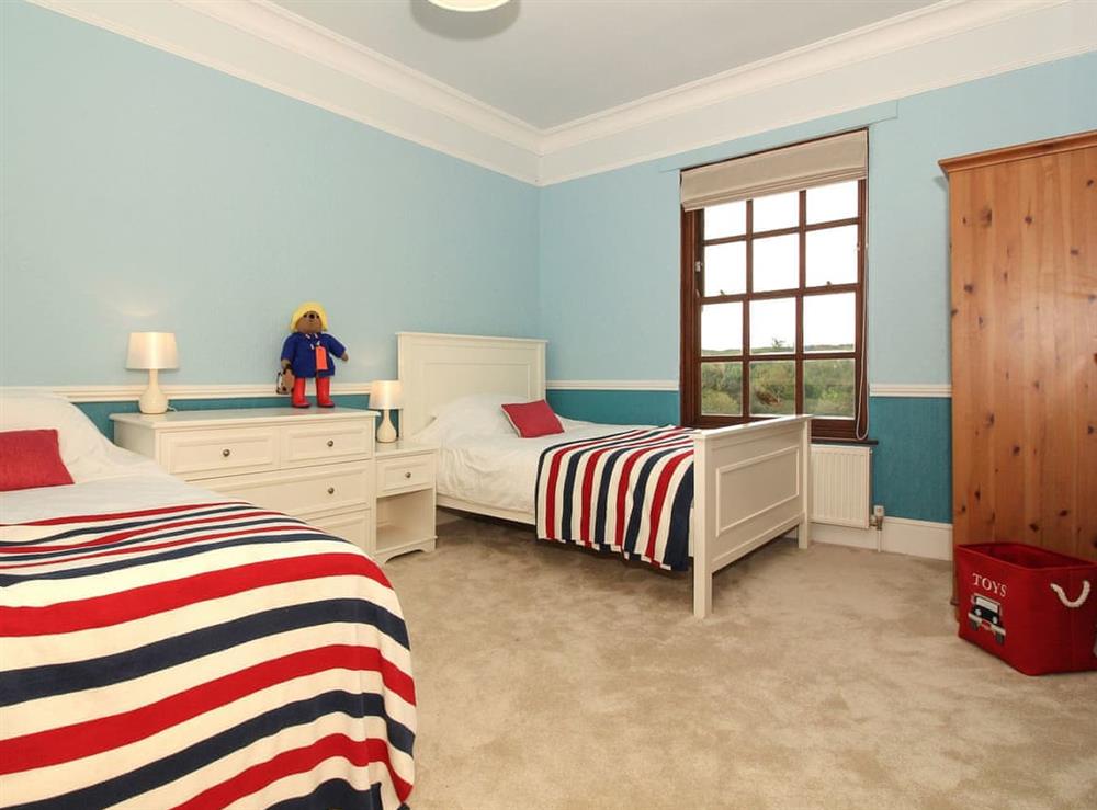 Twin bedroom at High Park House in Littleham, near Bideford, Devon