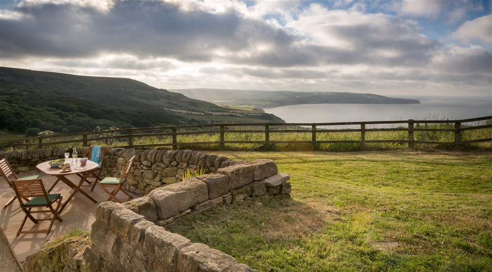 The view from the garden over Robin Hoods Bay (photo 2) at High Peak in Scarborough, North Yorkshire