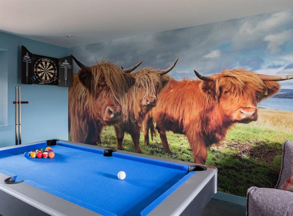Characterful games room at High Ranachan in Campbeltown, Argyll and Bute, Scotland