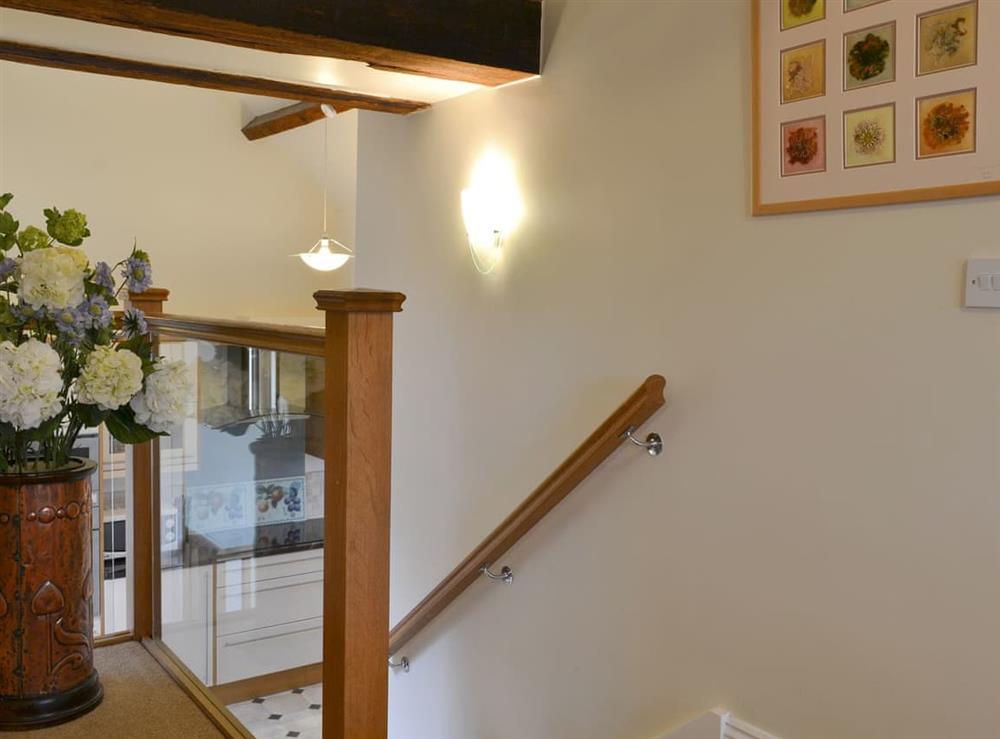 Steps down to the kitchen at High Rigg (VB Gold Award) in Keswick, Cumbria