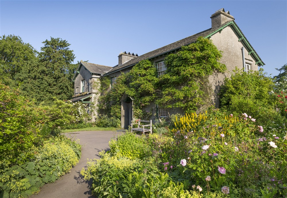 A view of Hill Top Cumbria home of Beatrix Potter at High Strawberry Gardens in Near Hawkshead, Cumbria