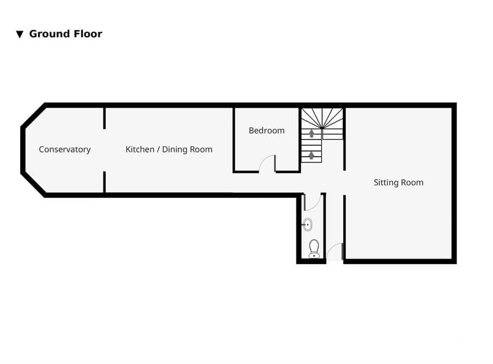 Floor plan of ground floor at High Street in Kirkcudbright, Kirkcudbrightshire