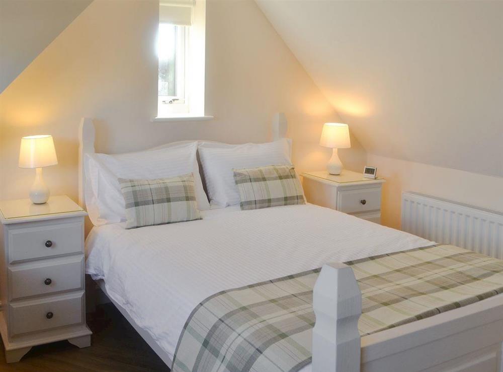 Comfortable double bedroom at High Trees Annex in Widdrington, near Morpeth, Northumberland