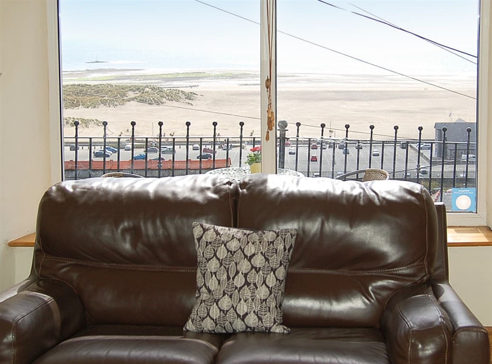 Living area at High View Studio in Barmouth, Gwynedd