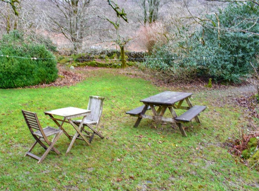 Sitting-out-area at High Wallabarrow Farm Cottage in Ulpha, Cumbria