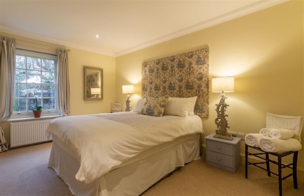 Bedroom with king-size bed at Higham Place Lodge, Higham