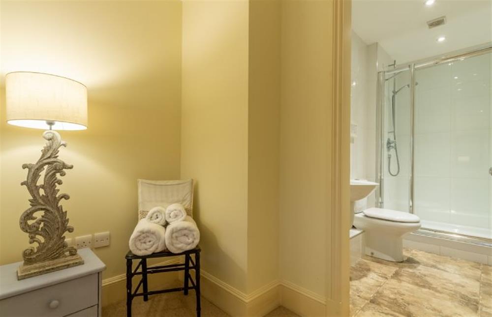En-suite shower room at Higham Place Lodge, Higham