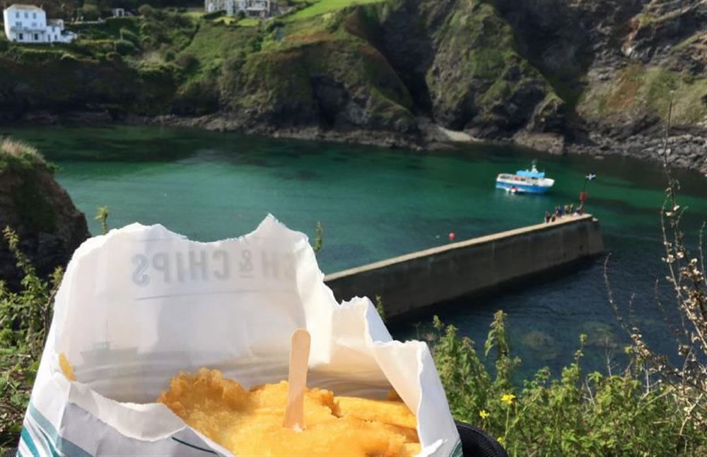 Grab some fish and chips and make the most of the view at Highcroft, St Minver