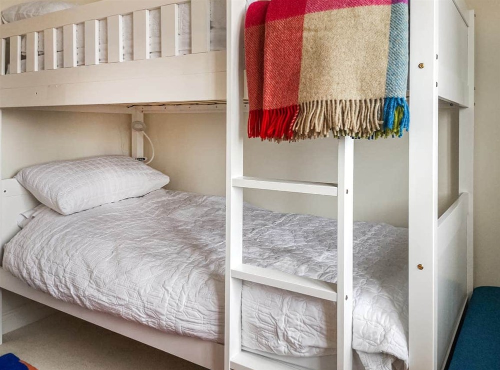 Bunk bedroom at Higher Alscott Annexe in Torrington, Devon