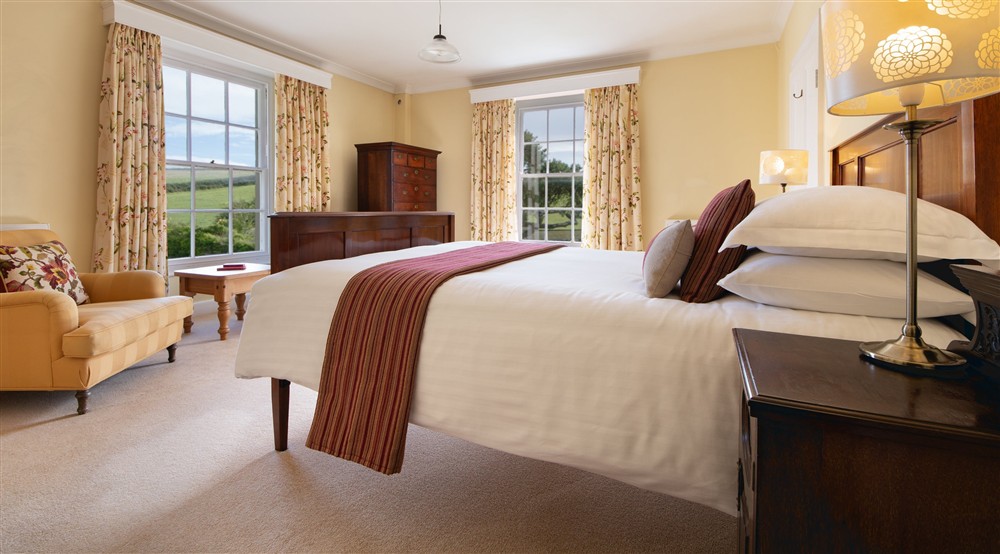 First floor double bedroom at Higher Brownstone Farm in Nr Kingswear, Devon